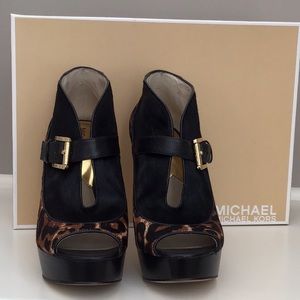 Michael Kors Eboni Leopard Print Bootie